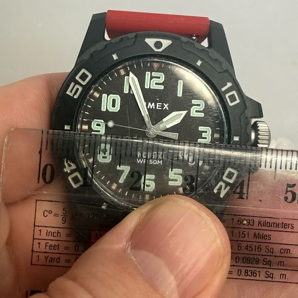 Timex Main Street Indiglo Mens Black Dial Diver Style Watch Resin Case NEW